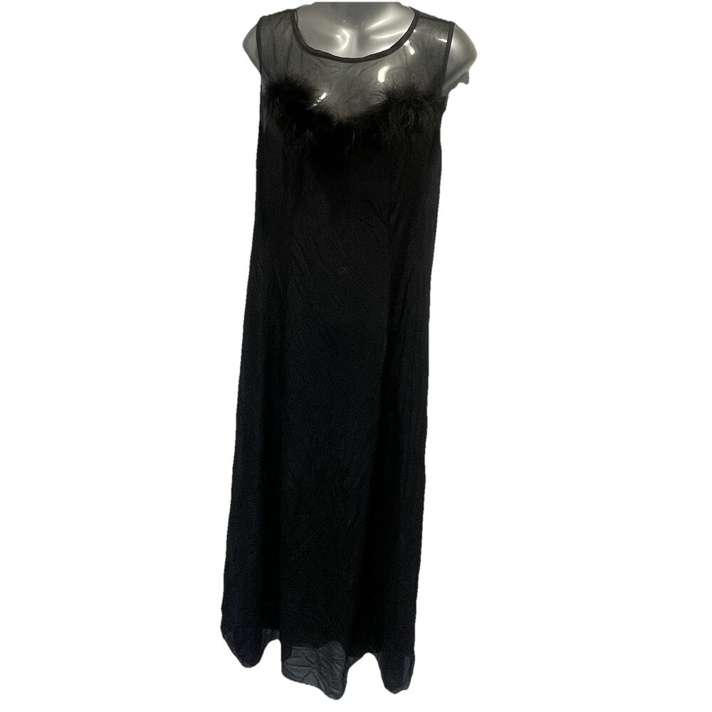 Vintage Women Slip Dress 1X Maxi Mesh Nightgown Fairy Grunge Party